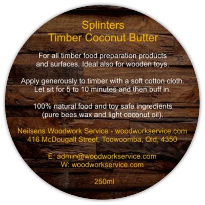 Splinters Coconut butter Wax Polish